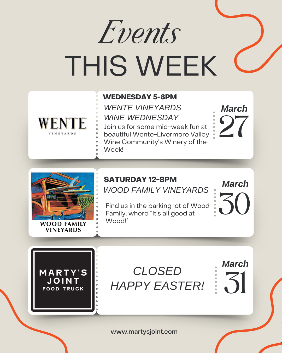 SCHEDULE | Marty's Joint Food Truck